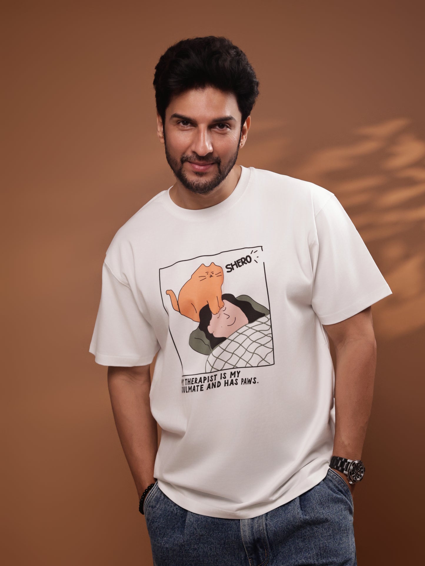Therapist Cat Oversized T-Shirt