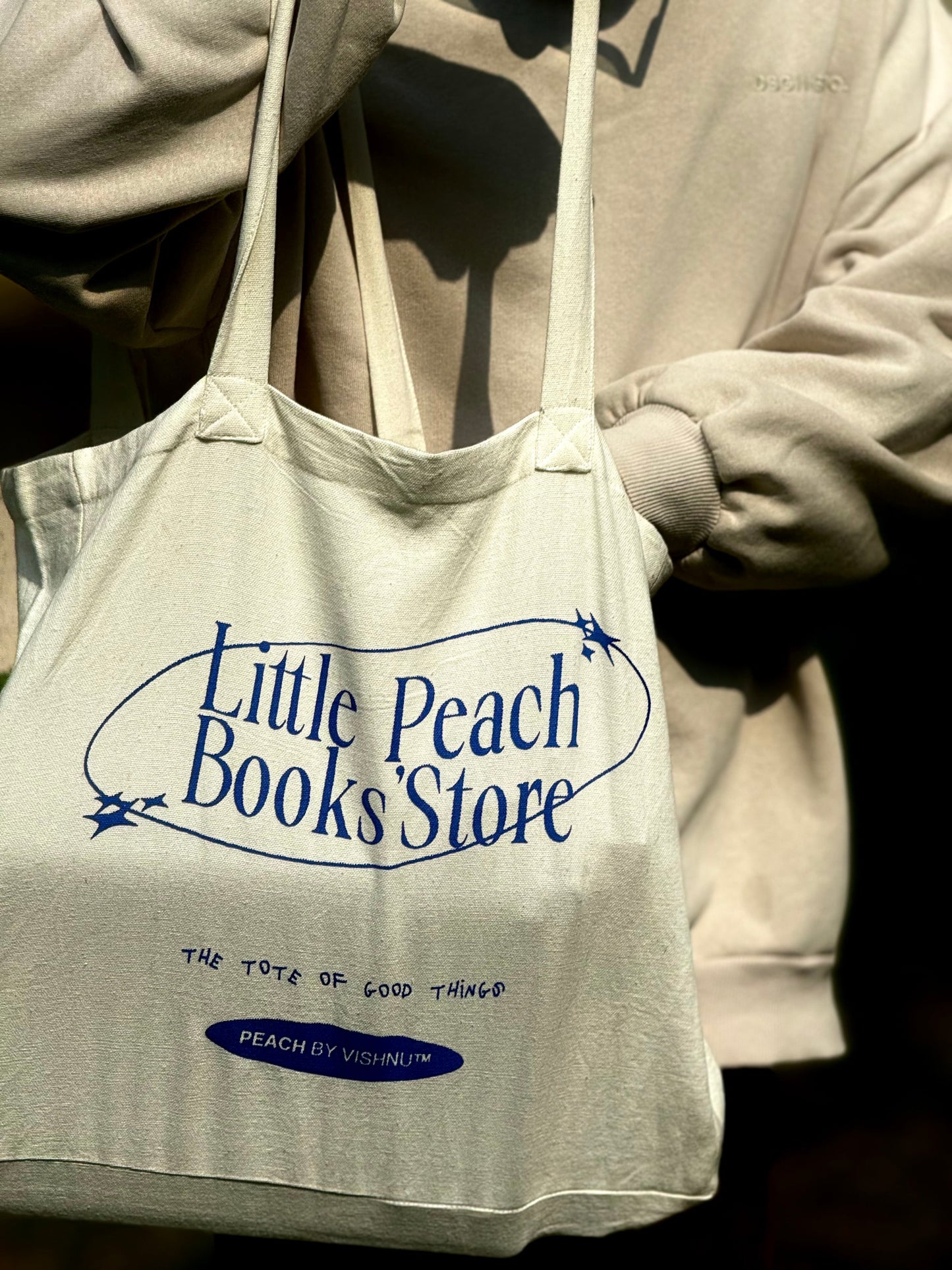 The Little Peach Tote Bag (Canvas Colour)
