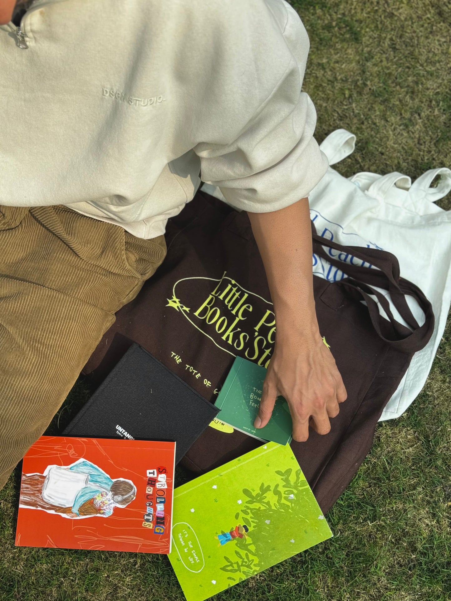 The Little Peach Tote Bag (Brown Colour)