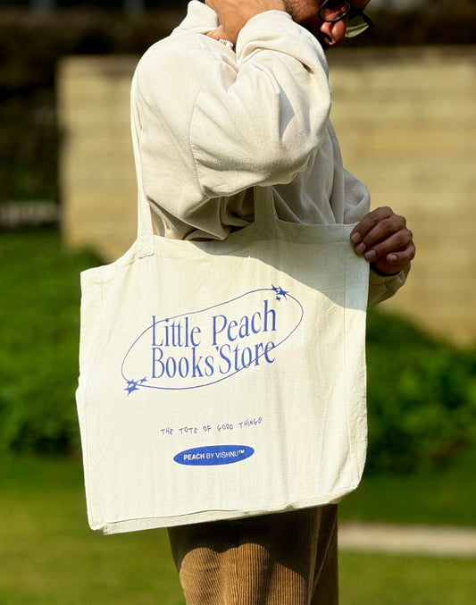 The Little Peach Tote Bag (Canvas Colour)