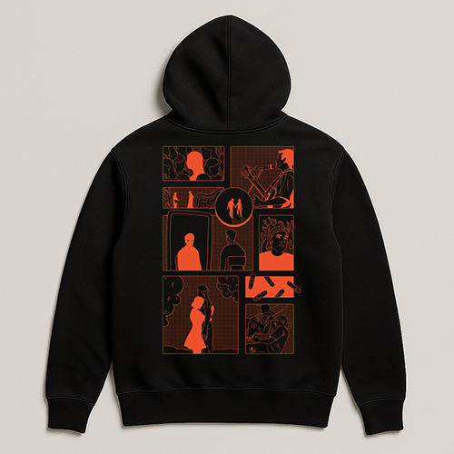 AJ Abstract Hoodie (Black)