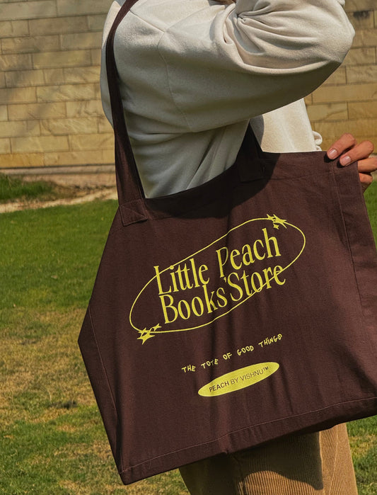 The Little Peach Tote Bag (Brown Colour)
