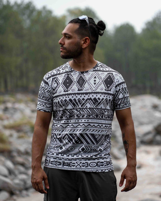 Aztec T-Shirt - Black & White