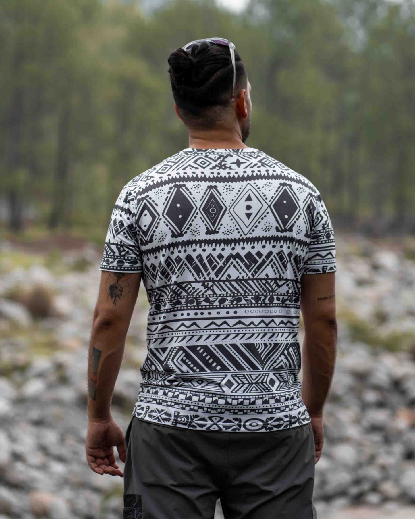 Aztec T-Shirt - Black & White